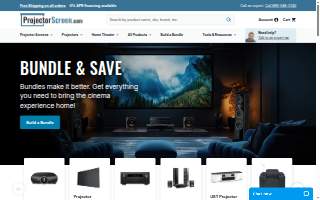 ProjectorScreen.com website