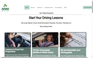 Amar Driving School website