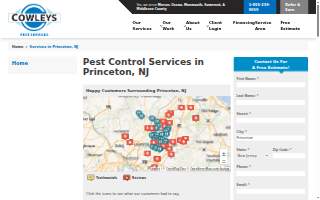 Cowleys Pest Services of Princeton website