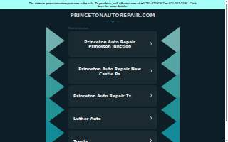 Princeton Auto Repair website