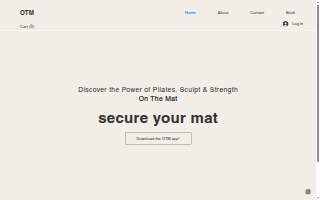 On The Mat Studio website