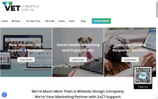 Vet Marketing Agency website