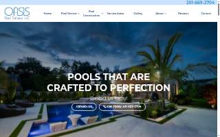 Oasis Pool Service website