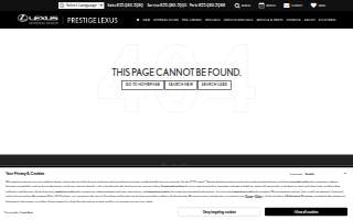 Prestige Lexus of Ramsey Service Center website