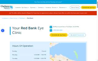 Clarkson Eyecare of Red Bank website