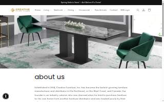 Creative Furniture Galleries website