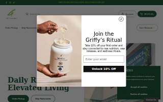 Griffy's Organics of Red Bank website