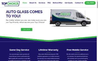 Top Choice Auto Glass website