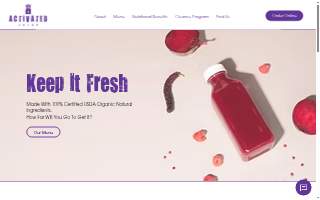 Activated Juice website