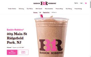 Baskin-Robbins of Ridgefield Park website