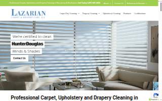 Lazarian Carpet - Carpet & Drapery Cleaners LLC website