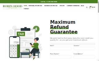 Robin Hood Tax Services website