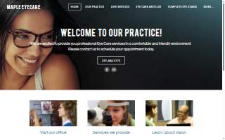Maple Eyecare website