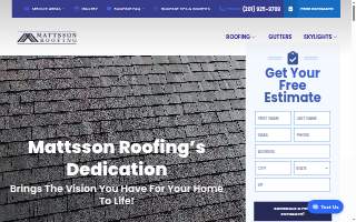 Mattsson Roofing of Ridgewood website