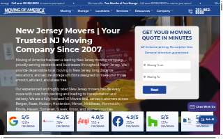 Moving of America website