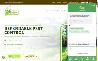 Heritage Pest Control website