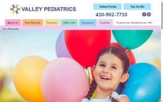 Valley Pediatrics website