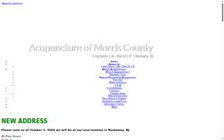 Acupuncture of Morris County website