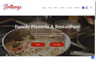 Anthony's Pizzeria & Family Restaurant website