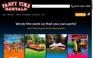 Party Time Rentals website