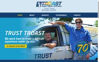 Troast Auto Body website