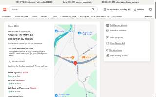 Walgreens Pharmacy of Rockaway website