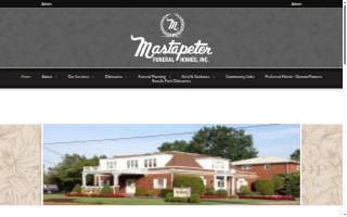 Mastapeter Funeral Home website