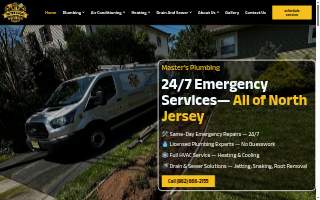 Masters Plumbing NJ website