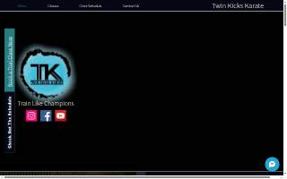 Twin Kicks Karate website