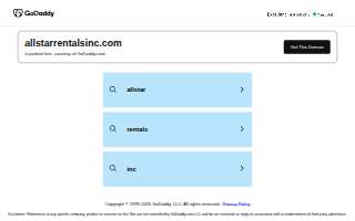 All Star Rentals, Inc. website