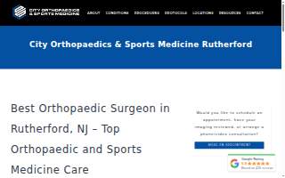City Orthopaedics & Sports Medicine website