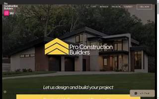 Pro Construction Builders website