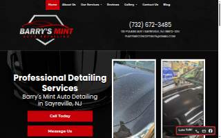 Barry's Mint Auto Detailing website