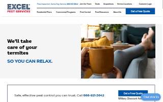 Excel Pest Services of Sayreville website