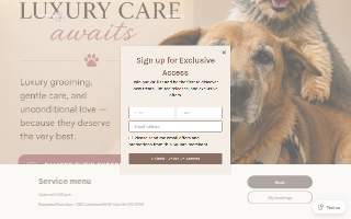 Pampered Paws Spa website