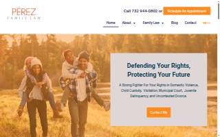 Perez Family Law of Sayreville website