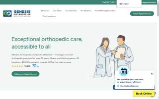 Genesis Orthopaedic and Spine website