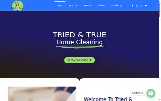 Tried & True Home Cleaning website