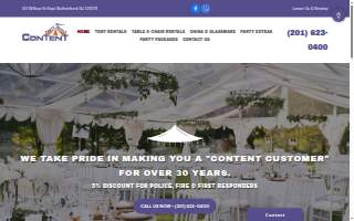 Content Party Rentals of Secaucus website