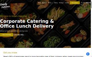 Simply Delicious Catering website