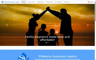 SValencia Insurance Agency LLC of Secaucus website