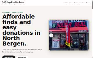 Thrift Store Donation Center of Secaucus website