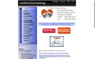 Certified Dermatology of Somers Point website