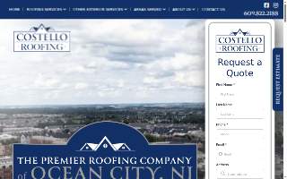 Costello Roofing of Somers Point website