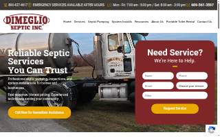DiMeglio Septic Inc. website