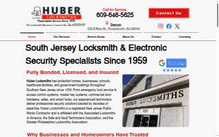 Huber Locksmiths of Atlantic City website