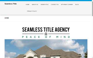 Seamless Title Agency, Inc. website