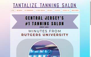 Tantalize Tanning Salon website