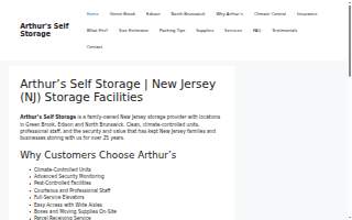 Arthur's Self Storage of Branchburg website