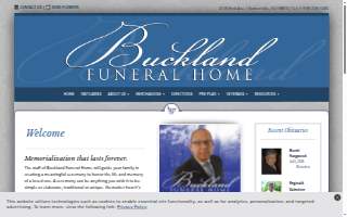 Buckland Funeral Home of Somerville website